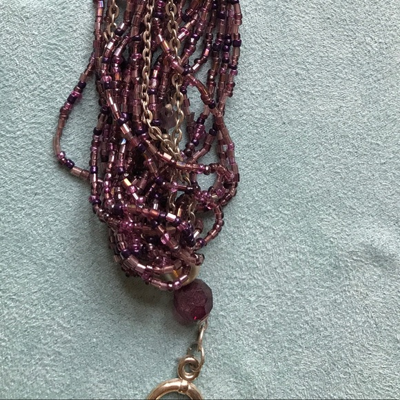 Purple beaded bracelet - Picture 2 of 4